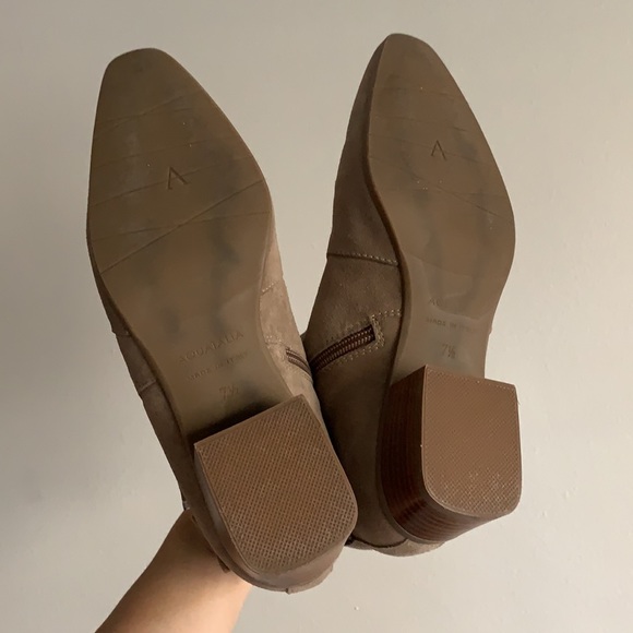 Aquatalia Suede Block Heel Ankle Boots - Picture 8 of 11